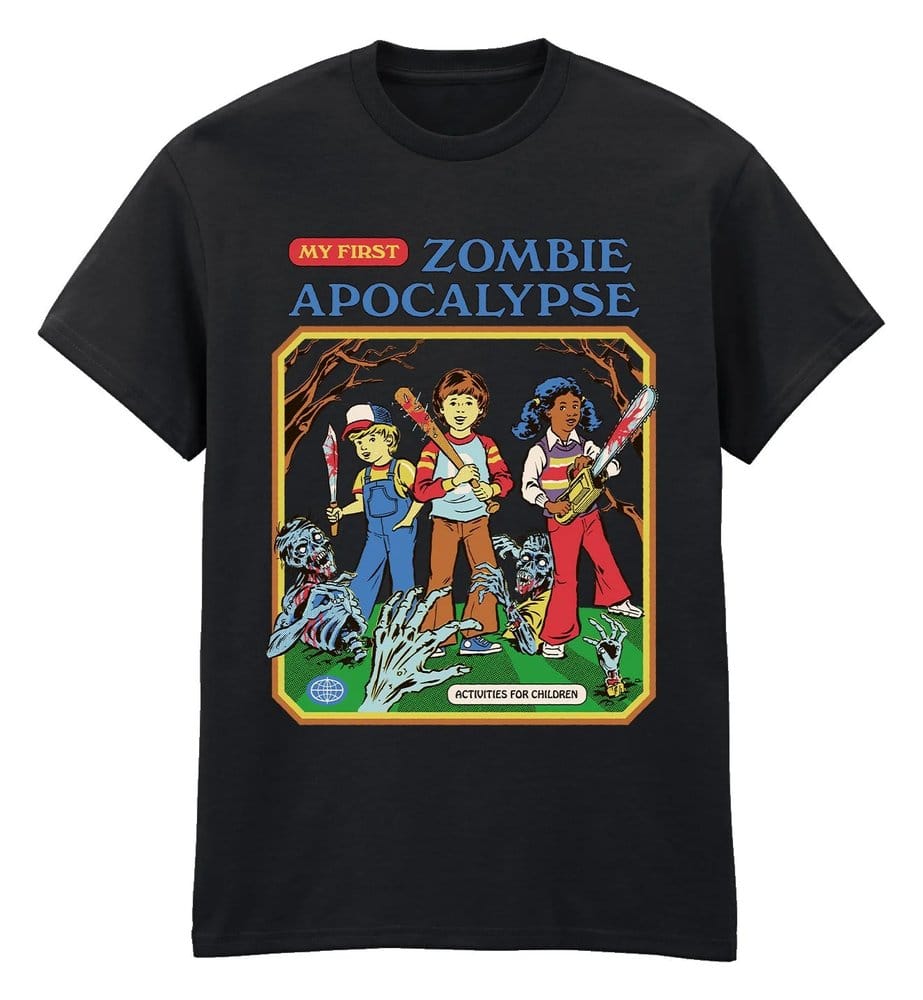 Steven Rhodes T-Shirt Zombie Apocalypse Basic Black Size S 5056811572040