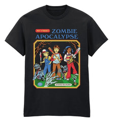 Steven Rhodes T-Shirt Zombie Apocalypse Basic Black Size S 5056811572040
