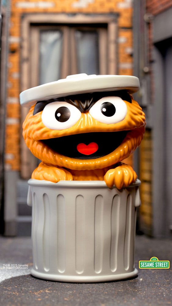 Sesame Street FUN! FUN! Vinyl Action Figure Oscar the Grouch (Orange) 13 cm     0840418819746