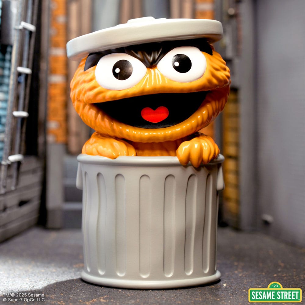 Sesame Street FUN! FUN! Vinyl Action Figure Oscar the Grouch (Orange) 13 cm     0840418819746