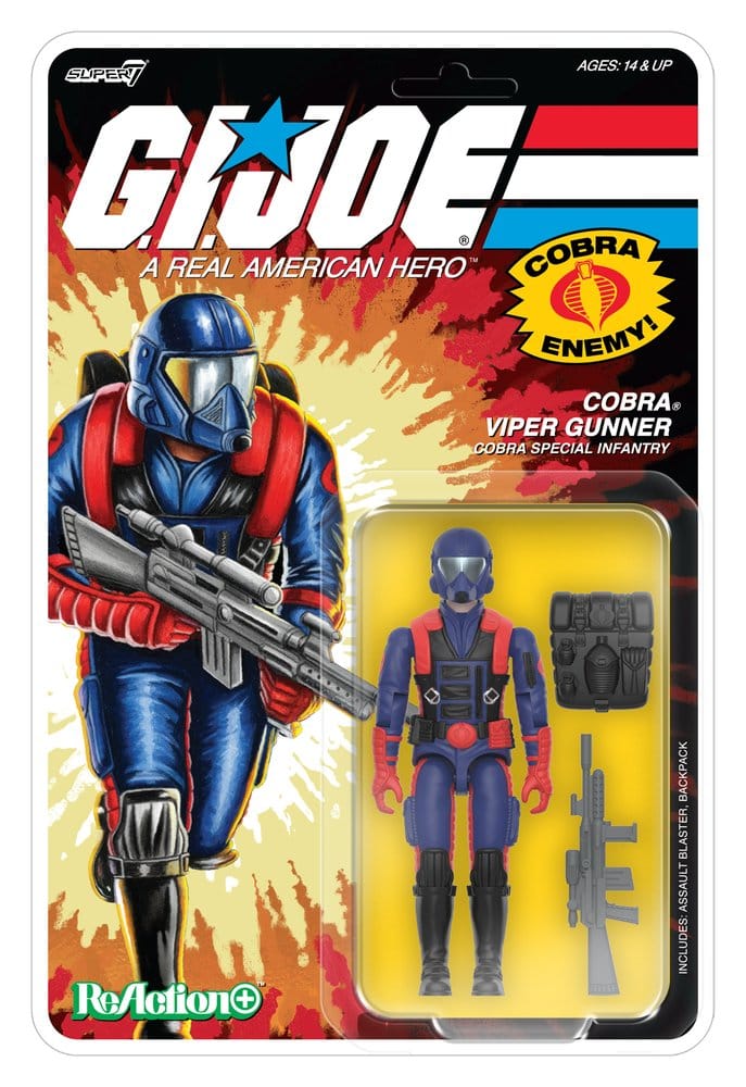 G.I. Joe ReAction+ Action Figure Wave 09 Cobra Viper Gunner 0840418832639