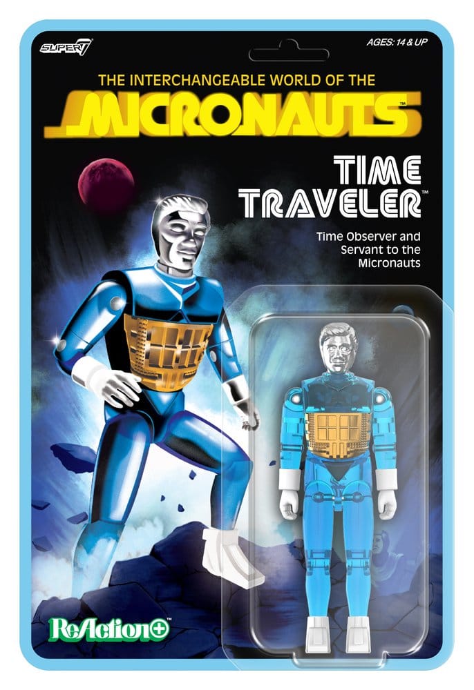 Micronauts ReAction+ Action Figure Wave 03 Time Traveler (Translucent Blue) 10 cm     0840418827048