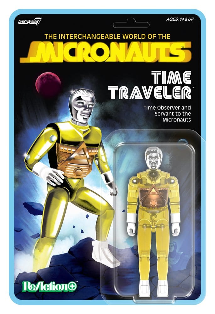 Micronauts ReAction+ Action Figure Wave 03 Time Traveler (Translucent Yellow) 10 cm     0840418828434