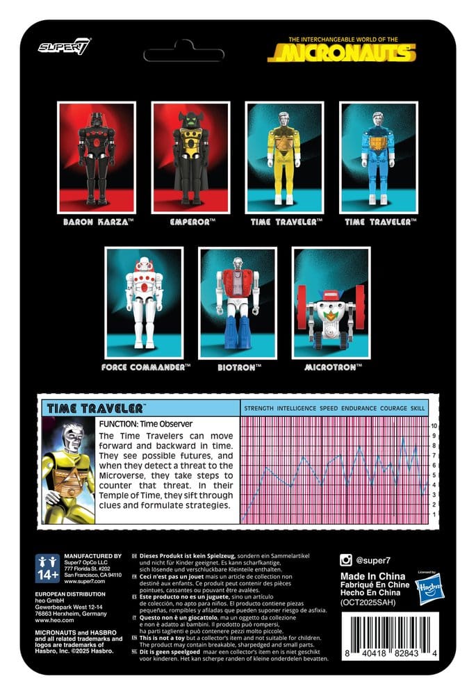 Micronauts ReAction+ Action Figure Wave 03 Time Traveler (Translucent Yellow) 10 cm     0840418828434