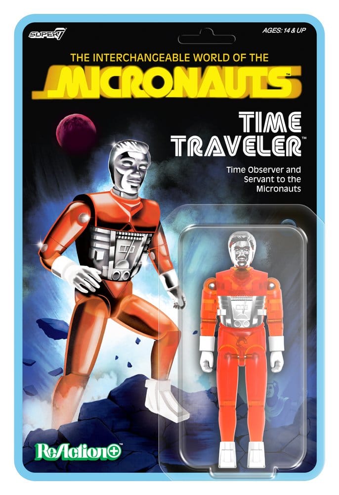 Micronauts ReAction+ Action Figure Wave 04 Time Traveler (Translucent Orange) 0840418828441