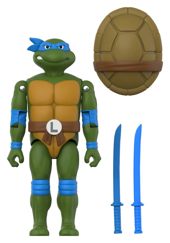 Teenage Mutant Ninja Turtles ReAction+ Action Figure Wave 02 Leonardo 0840418807606