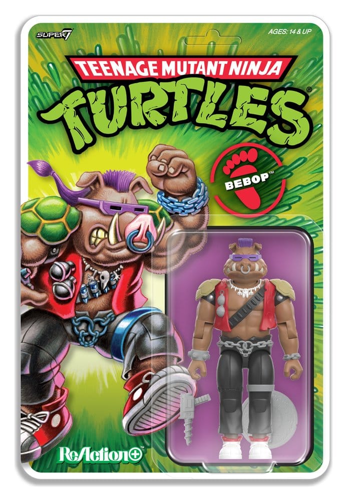 Teenage Mutant Ninja Turtles ReAction+ Action Figure Wave 02 Bebop 0840418807620