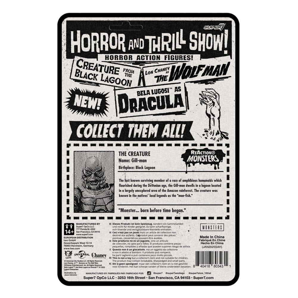 Universal Monsters ReAction+ Action Figure Wave 1 Creature from the Black Lagoon 10 cm     0840418803431