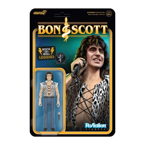 Bon Scott ReAction Action Figure Wave 02 Bon Scott (Leopard Print) 10 cm 0840049847996