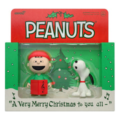 Peanuts ReAction Action Figures 2-Pack Brown and Snoopy (Caroling) 10 cm                     0840418808771