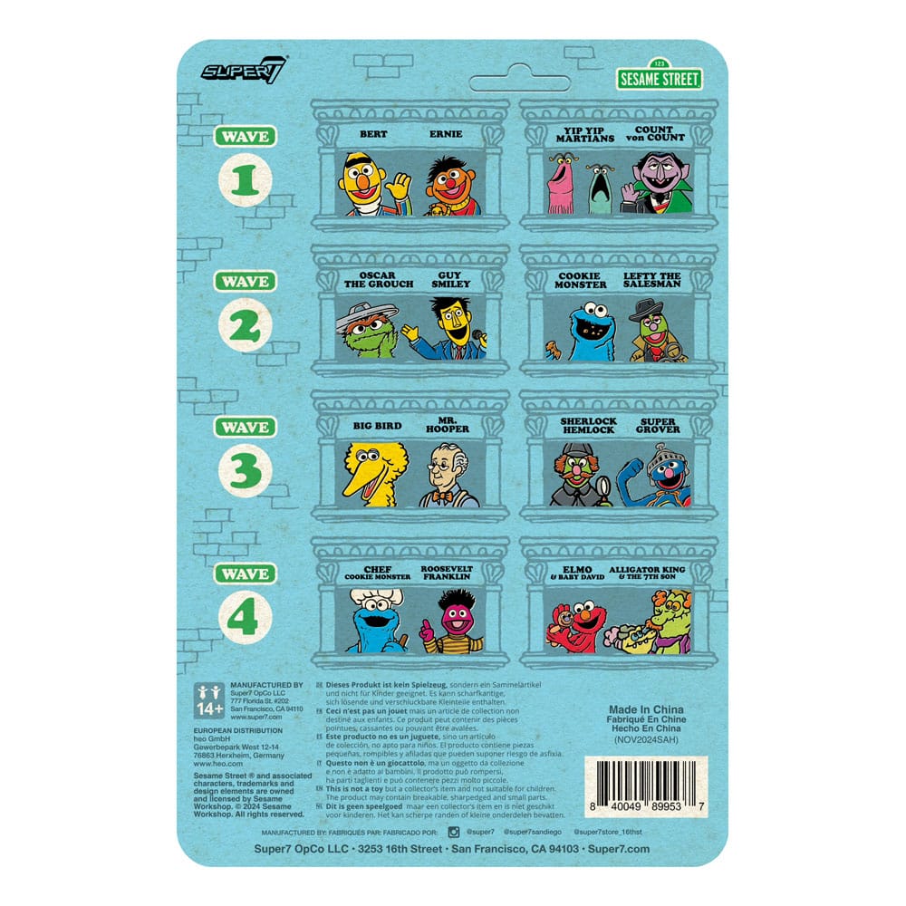 Sesame Street ReAction Action Figure Wave 04 Roosevelt Franklin 10 cm 0840049899520
