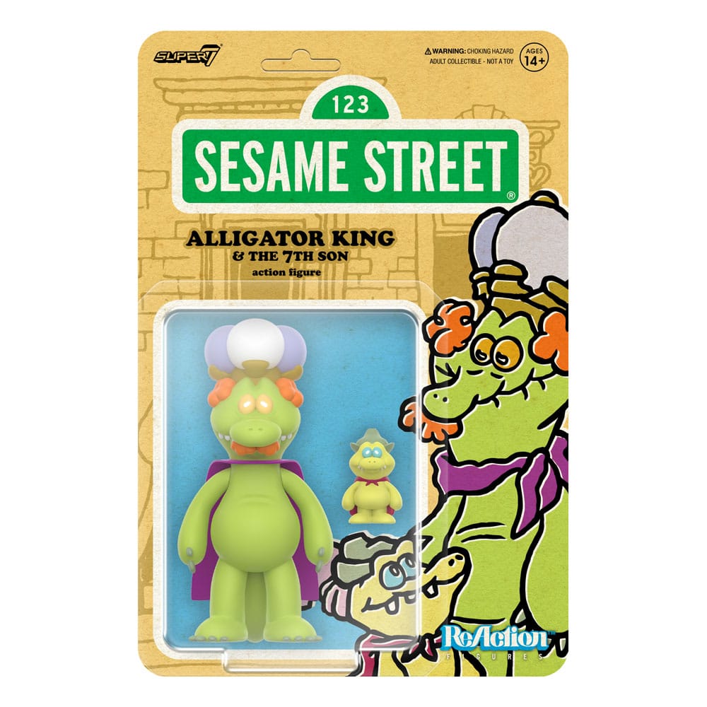 Sesame Street ReAction Action Figure Wave 04 Alligator King & 7th Son 10 cm 0840049899520