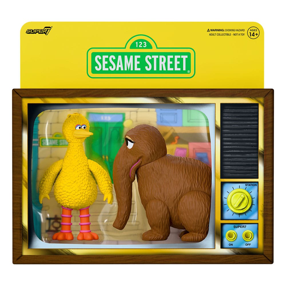 Sesame Street ReAction Action Figures 2-Pack Big Bird and Mr. Snuffleupagus 10 cm 0840418809020