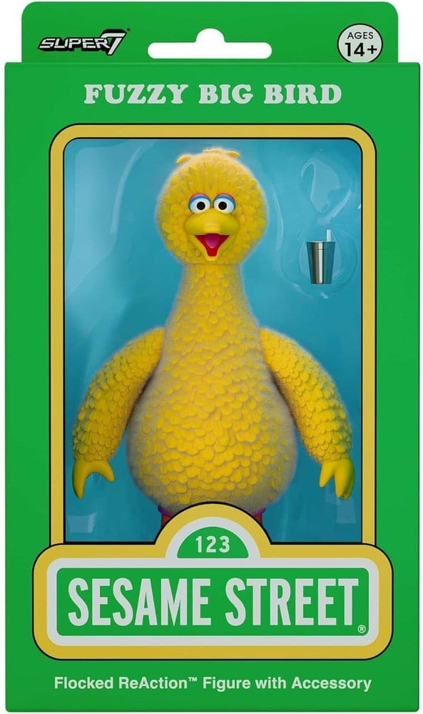 Sesame Street ReAction Action Figure Big Bird (Flocked) 0840418814161