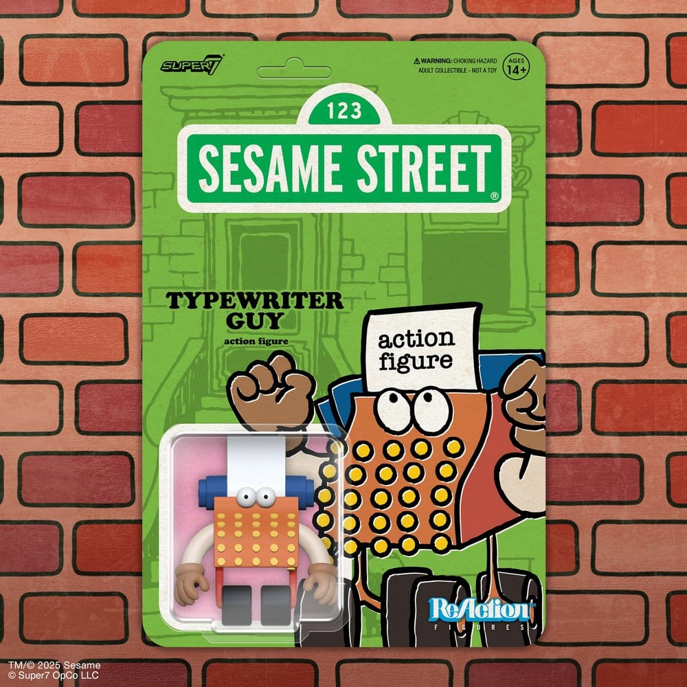 Sesame Street ReAction Action Figure Wave 06 Typewriter Guy 10 cm       840418825013