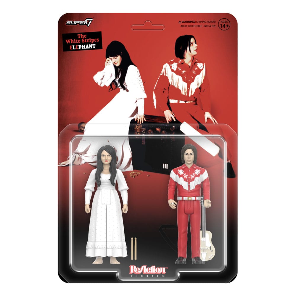 The White Stripes ReAction Action Figures 2-Pack Wave 02 The White Stripes (Elephant) 10 cm  0840049888289