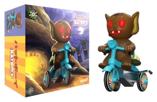 Super7 Super Cycles Vehicle Bat Boy (Brown w/ Blue Trike) 0840049898271