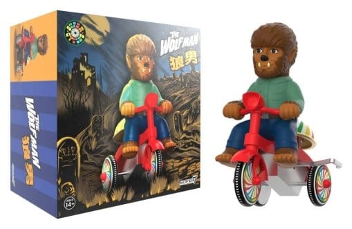 Universal Monsters Super Cycles Vehicle The Wolf Man (Brown w/ Red Trike) 0840049898264