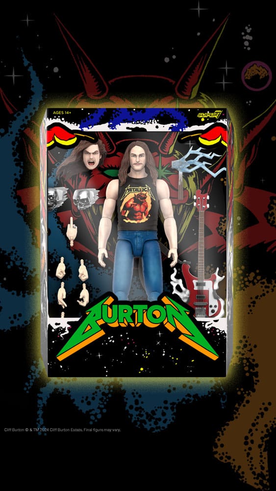 Metallica Ultimates Action Figure Wave 2 Cliff Burton 18 cm 0840049886636