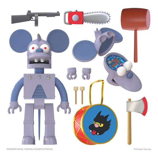 The Simpsons Ultimates Action Figure Robot It 0840049817401