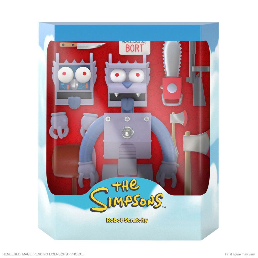 The Simpsons Ultimates Action Figure Robot Sc 0840049817395