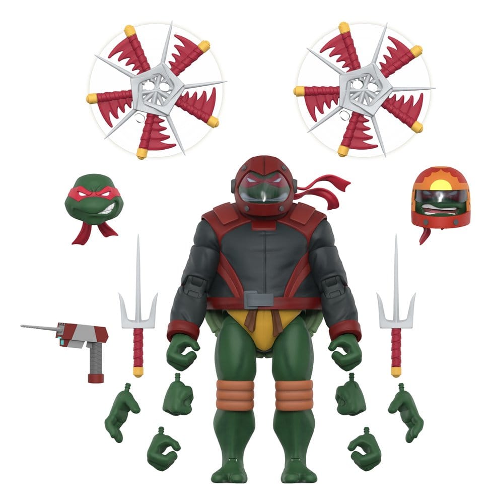 Teenage Mutant Ninja Turtles Ultimates Action Figure Wave 14 Raphael (Road Gear) 0840418822425