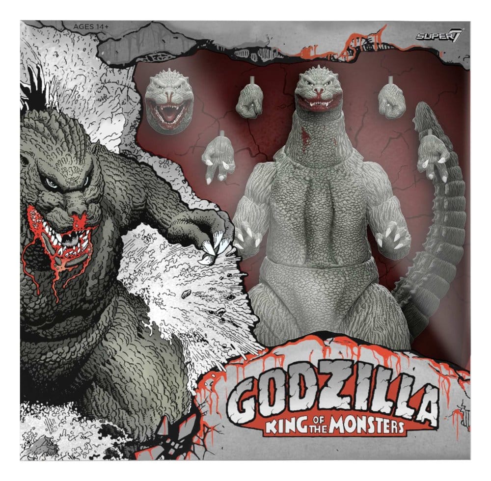Godzilla (1989) Toho Ultimates Action Figure - Godzilla (Greyscale Comic Book - Thirsty for Blood) 24 cm 0840418821558