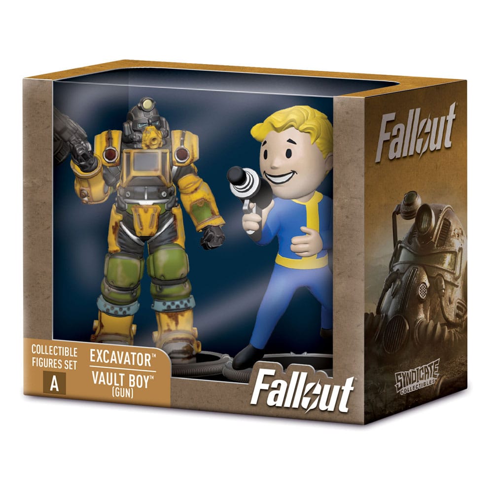 Fallout Mini Figures 2-Pack Set A Excavator & Vault Boy (Gun) 7 cm 0840282631505