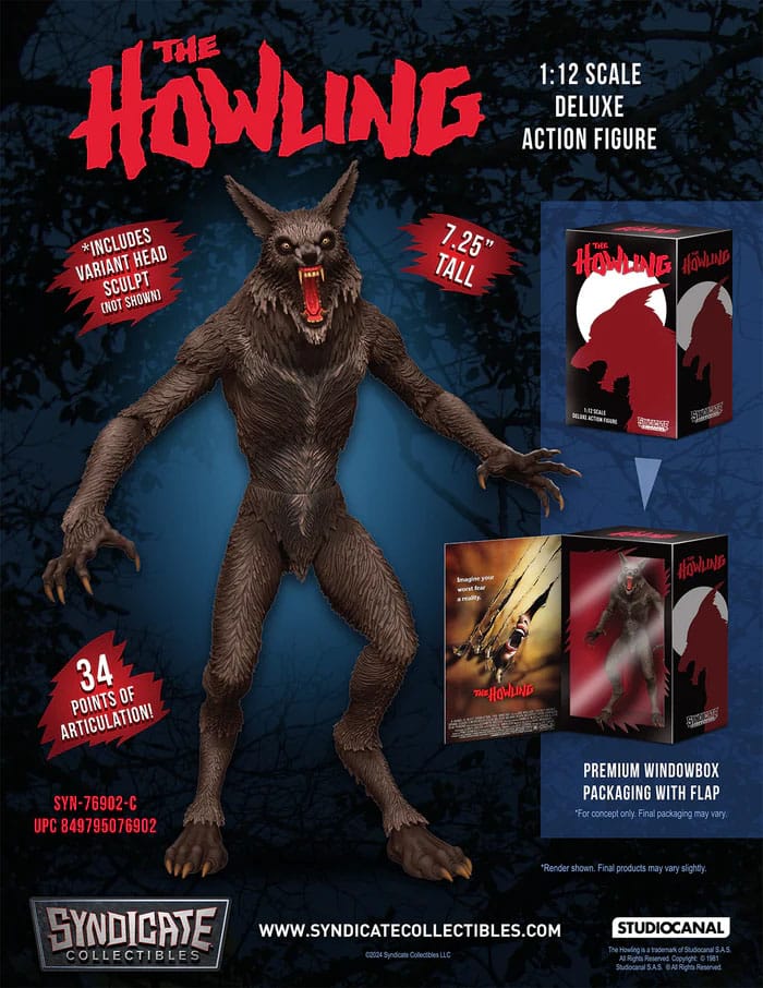 The Howling Deluxe Action Figure 1/12 Werewolf 19 cm 0849795076902