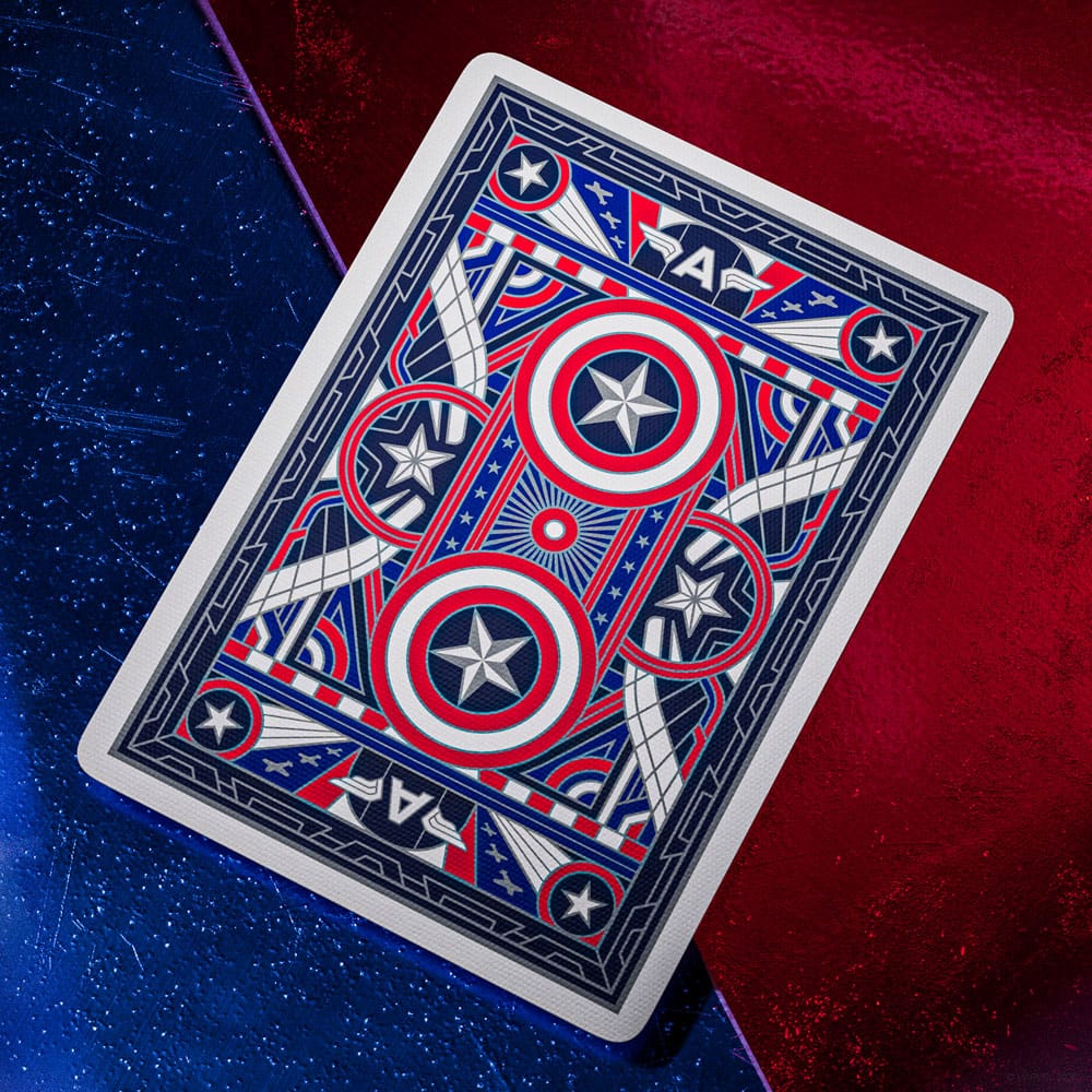 Captain America Playing Cards Patriotic Design 0850065968032