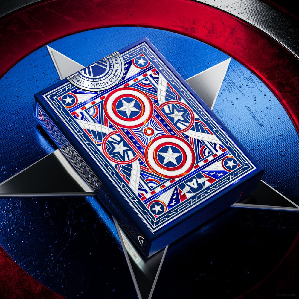 Captain America Playing Cards Patriotic Design 0850065968032
