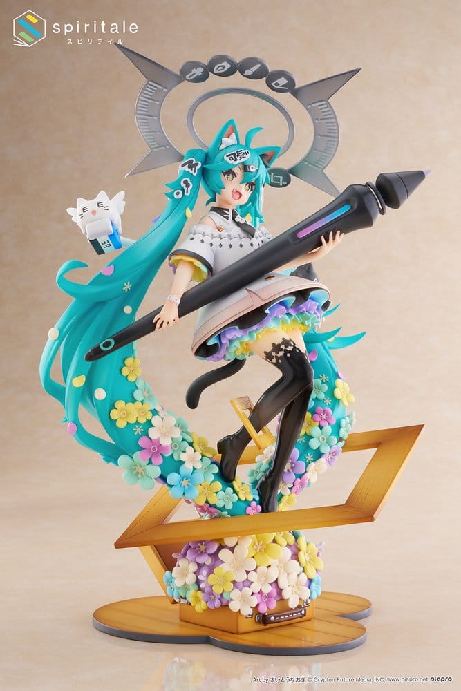 Hatsune Miku x Naoki Saito PVC Statue 1/7 My Figure Making! The Painter Ver. 34 cm  0840342405404