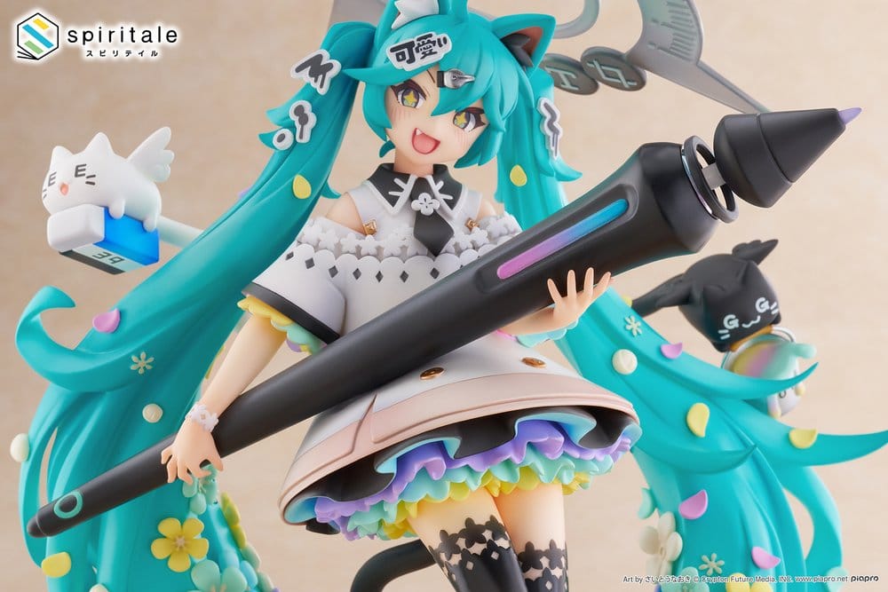 Hatsune Miku x Naoki Saito PVC Statue 1/7 My Figure Making! The Painter Ver. 34 cm  0840342405404