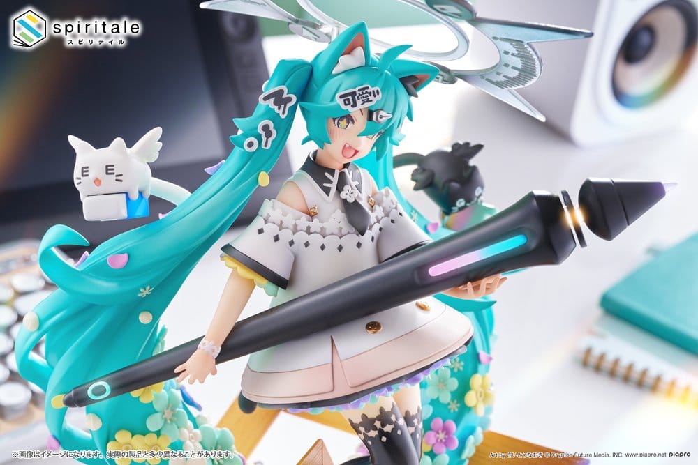 Hatsune Miku x Naoki Saito PVC Statue 1/7 My Figure Making! The Painter Ver. 34 cm  0840342405404