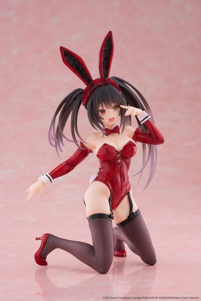 Date A Live V PVC Statue Desktop Cute Figure Kurumi Tokisaki Bunny Ver. 13 cm 0840342402878