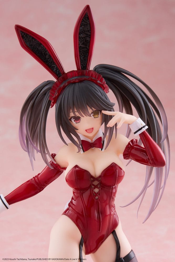 Date A Live V PVC Statue Desktop Cute Figure Kurumi Tokisaki Bunny Ver. 13 cm 0840342402878