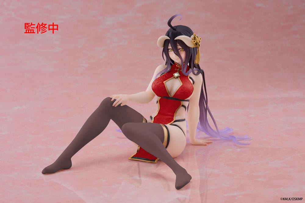 Overlord PVC Statue Desktop Cute Figure Albedo Chinese Dress Ver. Renewal 13 cm 0840342404216