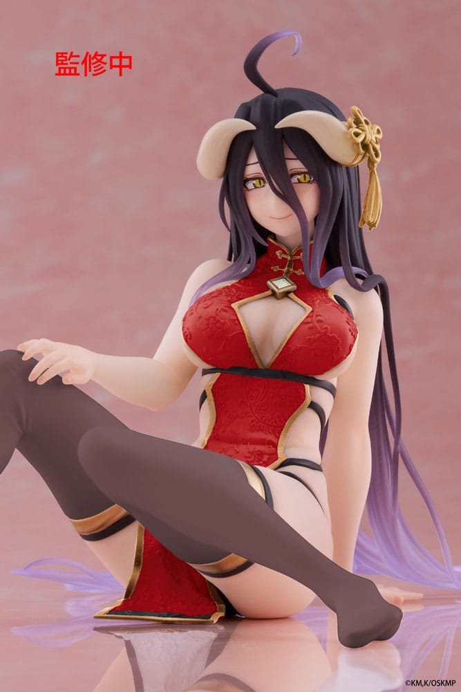 Overlord PVC Statue Desktop Cute Figure Albedo Chinese Dress Ver. Renewal 13 cm 0840342404216