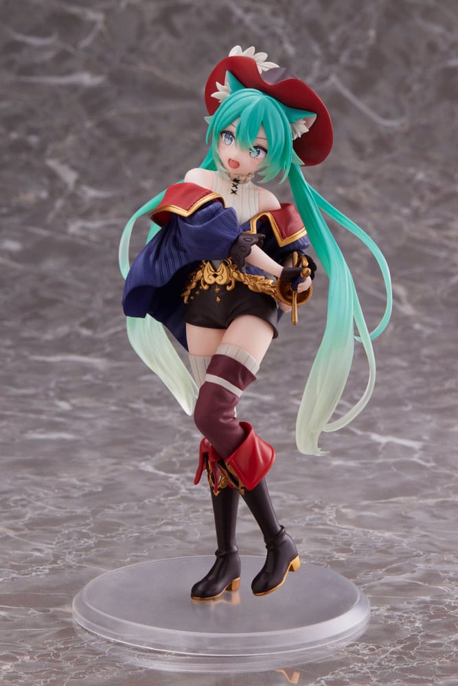 Hatsune Miku PVC Statue Hatsune Miku Wonderland Puss in Boots 18 cm   0840342404803