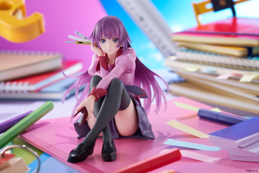 Monogatari PVC Statue Desktop Cute Figure Hitagi Senjougahara 13 cm 0840342405282
