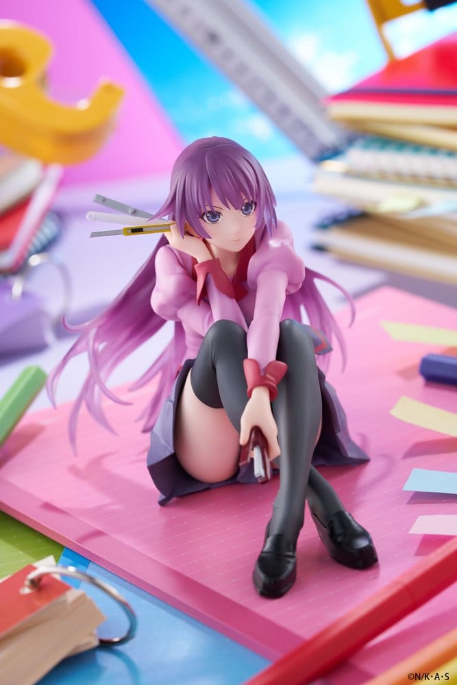 Monogatari PVC Statue Desktop Cute Figure Hitagi Senjougahara 13 cm 0840342405282
