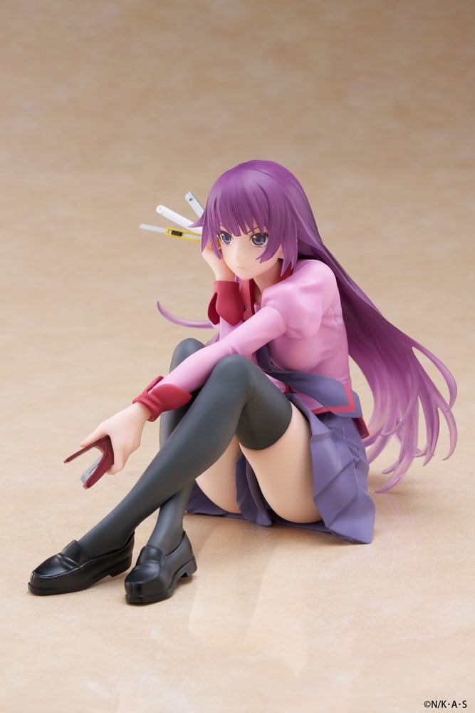 Monogatari PVC Statue Desktop Cute Figure Hitagi Senjougahara 13 cm 0840342405282