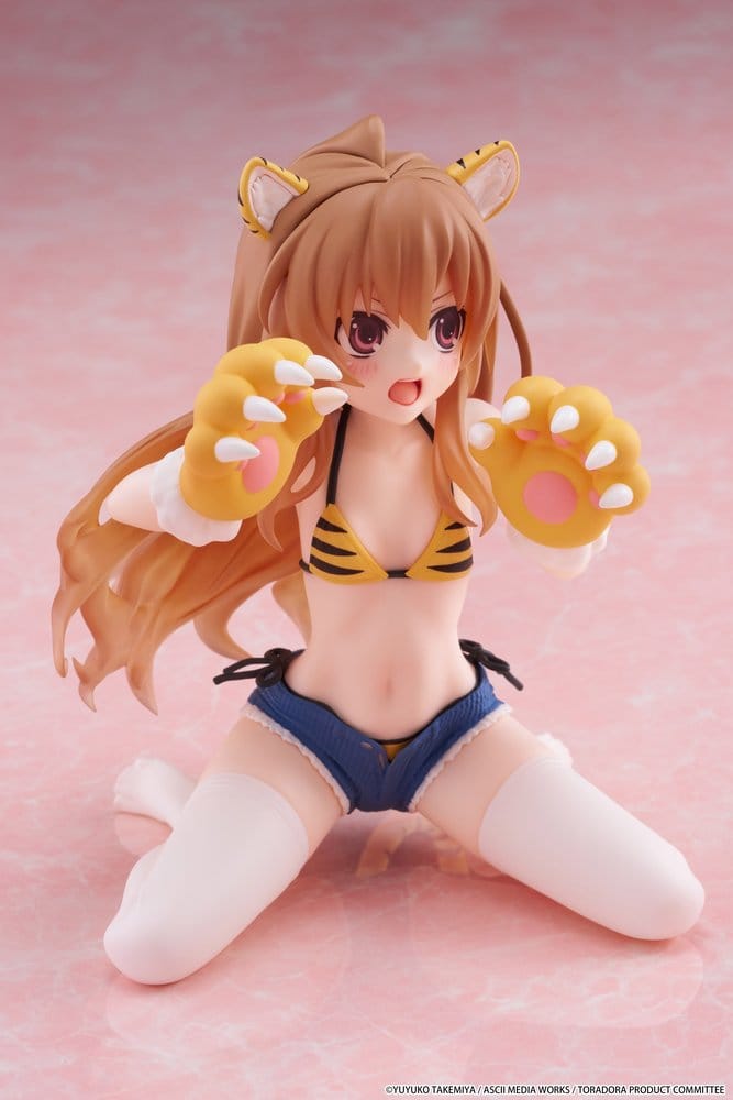 Toradora! Desktop Cute PVC Figure Taiga Aisaka (Tiger Costume Swimwear Ver.) 13 cm 0840342405411