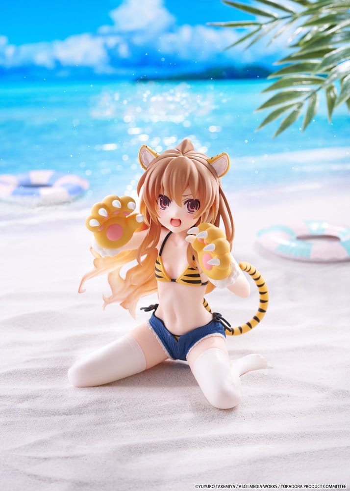 Toradora! Desktop Cute PVC Figure Taiga Aisaka (Tiger Costume Swimwear Ver.) 13 cm 0840342405411
