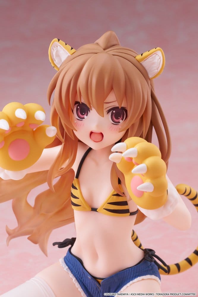 Toradora! Desktop Cute PVC Figure Taiga Aisaka (Tiger Costume Swimwear Ver.) 13 cm 0840342405411