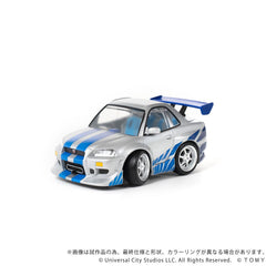Fast & Furious Q-Village Vehicle with mini-figure Nissan Skyline GT-R (R34) 9 cm 4904810997290
