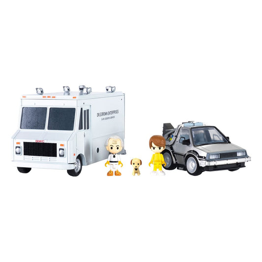 Back to the Future Q-Village Vehicles with mini-figures Time Machine Deluxe Set 9 cm 4904810997283