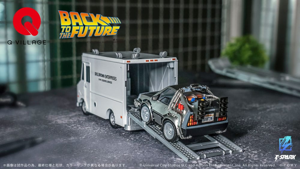 Back to the Future Q-Village Vehicles with mini-figures Time Machine Deluxe Set 9 cm 4904810997283