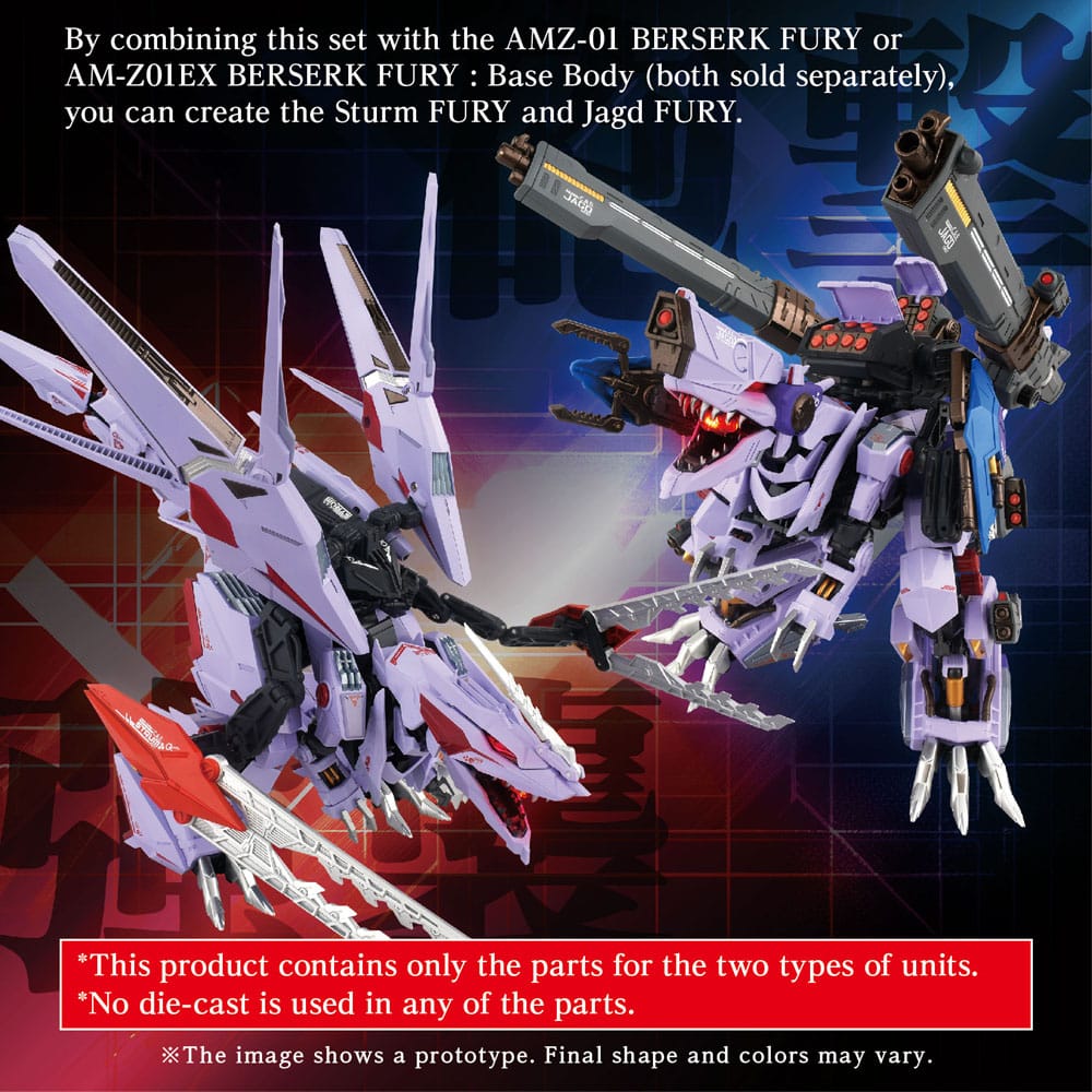 Zoids Model Kit Accesoory Set AM-Z01CP Berserk Fury Sturm & Jagd Unit 190526076150