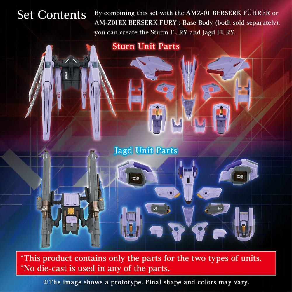 Zoids Model Kit Accesoory Set AM-Z01CP Berserk Fury Sturm & Jagd Unit 4904810088875
